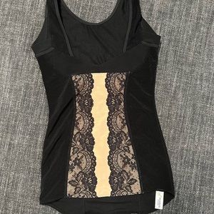 Bradelis Black, Nude Lace Accent Shapewear Tank